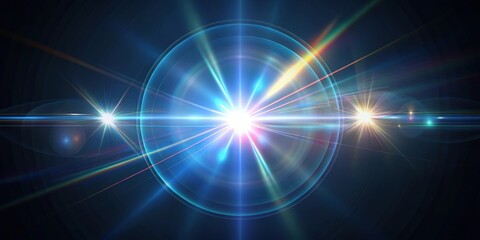 Fototapeta premium Realistic lens flare effects seen through glass overlay, lens flare, glass, overlay, photography, effect
