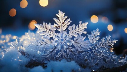 Snowflake Decision in the Cold Winter Snowfield