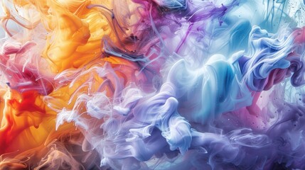 Obraz premium Vibrant Eruption of Colors and Textures in Dynamic Blend
