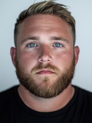 Obraz premium portrait of a bearded man with serious expression