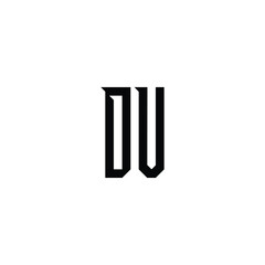 DV monogram logo design letter text name symbol monochrome logotype alphabet character simple logo