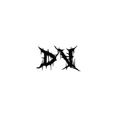 Fototapeta premium DV monogram logo design letter text name symbol monochrome logotype alphabet character simple logo