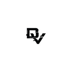 DV monogram logo design letter text name symbol monochrome logotype alphabet character simple logo
