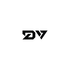 DV monogram logo design letter text name symbol monochrome logotype alphabet character simple logo