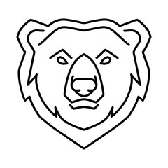 Bear head line vector logo