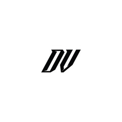 DV monogram logo design letter text name symbol monochrome logotype alphabet character simple logo
