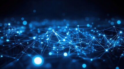 interconnected glowing dots and lines, representing connectivity and the internet of things (IoT)