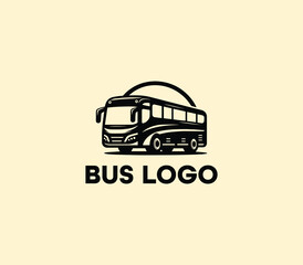 Bus logo design. Travel bus template. Tour transport public transportation service. Bus logo abstract