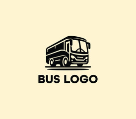 Bus logo design. Travel bus template. Tour transport public transportation service. Bus logo abstract