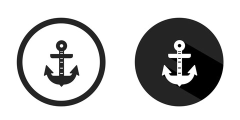 Anchor logo. Anchor icon vector design black color. Stock vector.