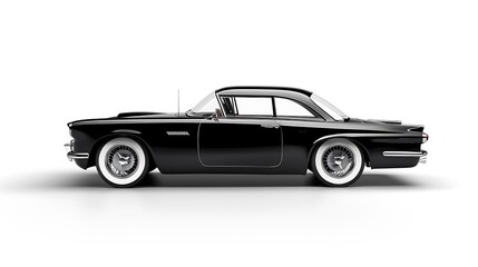 Fototapeta premium Black car isolated on white background