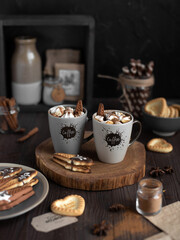 Сup of coffee on an autumn table