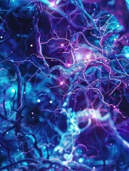 Detailed Illustration of Human Brain Neurons