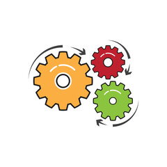 Gear logo vector template symbol design