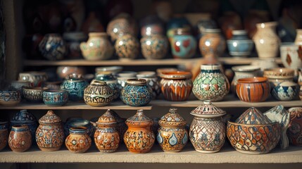 Handcrafted Pottery Display