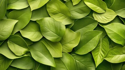 Fresh Green Leaves Background for Nature Themes
