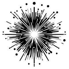 Obraz premium Silhouette of firecracker explosion