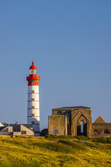 Saint-Mathieu Lighthouse, Pointe Saint-Mathieu in Plougonvelin, Finistere, France