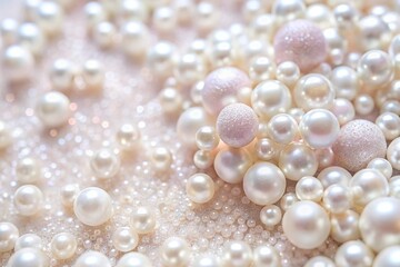 sweet and lovely wallpaper with milky and white glitter pearls, shiny wallpaper with aerial view