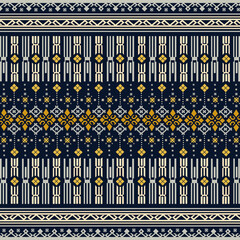 blue and yellow fabric pattern