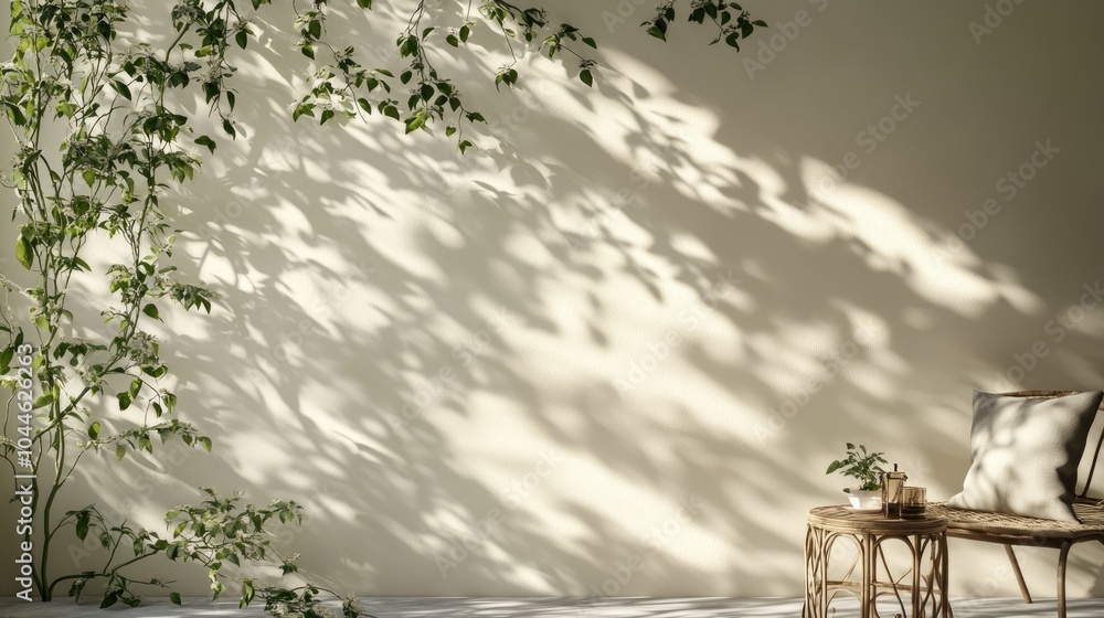 Aufkleber subtle trellis shadows create a romantic atmosphere on a light background