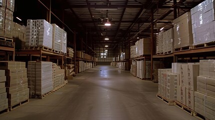 Warehouse overflowing with holiday packages illustrating the logistics and distribution peak season
