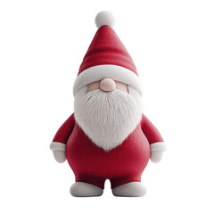 Cheerful cartoon Santa Claus character, perfect for festive designs, illustrations, and holiday decorations.