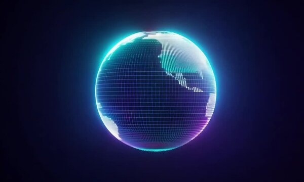 earth globe on black