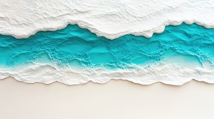 Obraz premium Textured beach with white waves and blue water