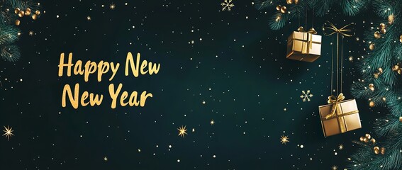 Happy new year 2025 with luxury golden thin numerals on white background.