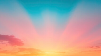 Obraz premium A tranquil sunrise creates a beautiful gradient of pastel colors blending softly in the sky, inviting a peaceful start to the day.