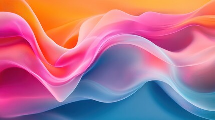 Fototapeta premium curves in bright colors like pink, orange, and blue, providing a dynamic and energetic feel for creative presentations