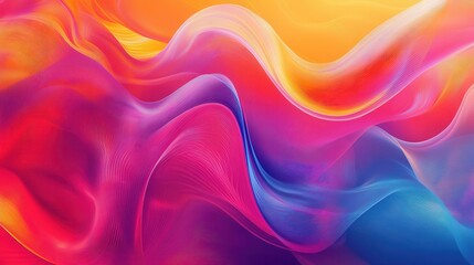 Obraz premium curves in bright colors like pink, orange, and blue, providing a dynamic and energetic feel for creative presentations