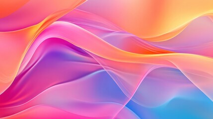 curves in bright colors like pink, orange, and blue, providing a dynamic and energetic feel for creative presentations