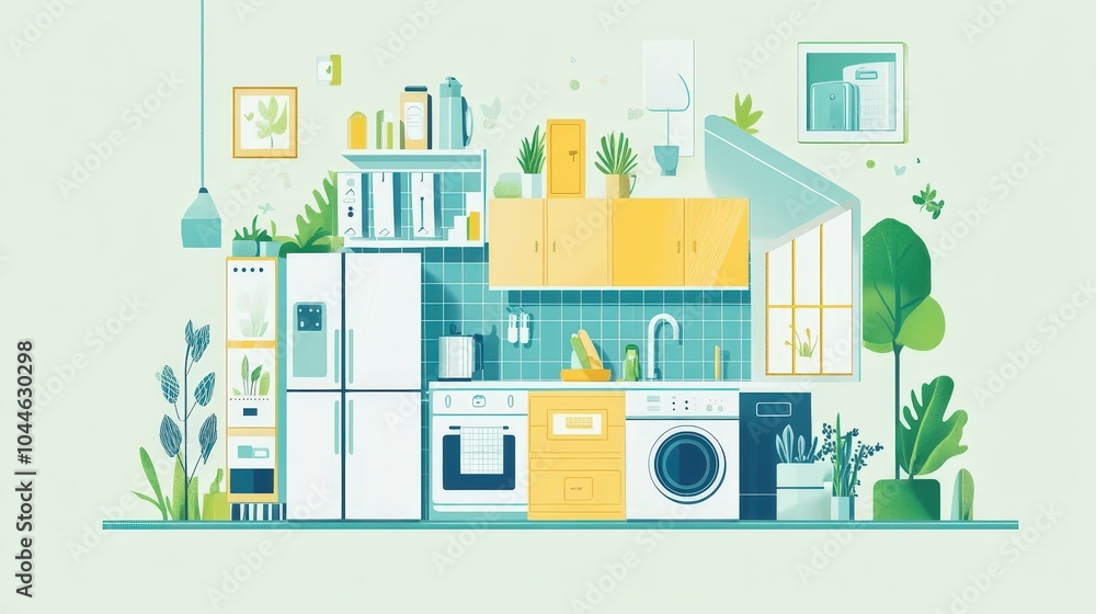 Poster implementing energy-efficient appliances is essential for lowering utility bills and reducing carbon