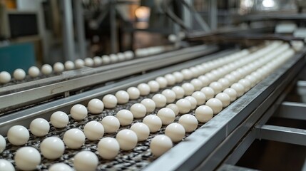 Production of balls in a factory