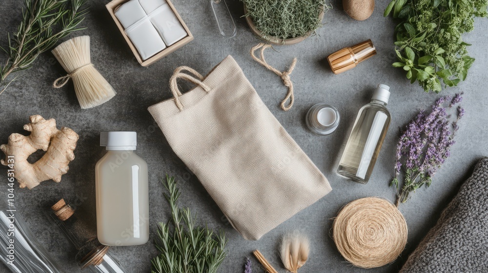 Poster implementing sustainable practices in your daily routine, such as carrying reusable bags, using refi