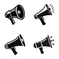 Megaphone logo icon design illustration