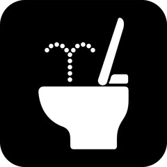 温水洗浄便座付きトイレのアイコン