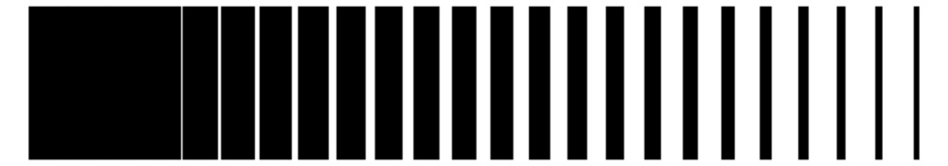 Gradient lines seamless background vector pattern, vertical black stripes, parallel white lines from thick to thin. vertical stripes.