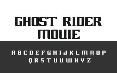 Obraz premium Alphabet Bold vector Font Uppercase For Fashion Branding Sport Film Movie poster Design illustration