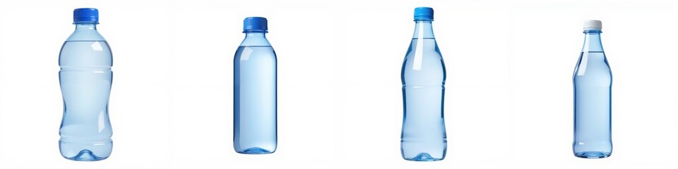 Water bottles, white isolate background