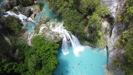  Aerial view of Kawasan Falls in Cebu Philippines  © Rachel