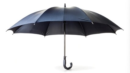 Symmetrical black umbrella isolated on white background clipping path included