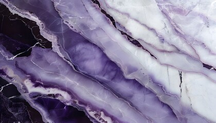 Obraz premium Dramatic Dark Purple Marble with Lavender Veins
