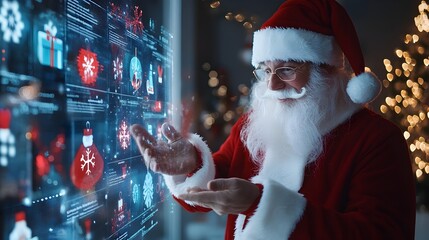 Santa Claus Guides Corporate Retail Team on Holiday Gift Giving Wisdom during Digital Training Session