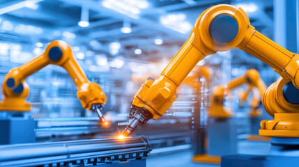 interior of a futuristic factory, new quality production