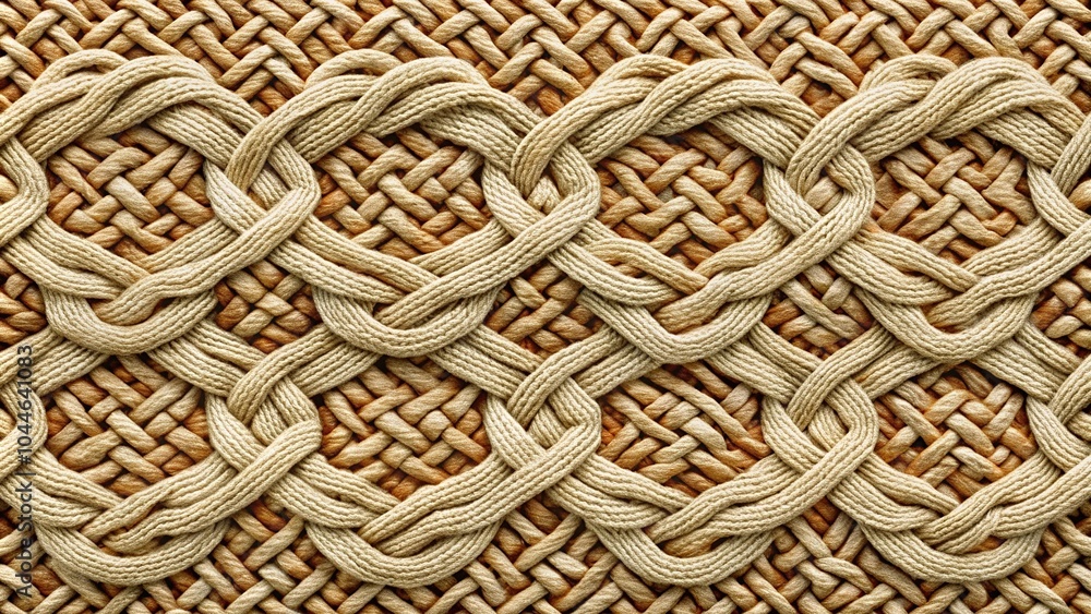Aufkleber symmetrical celtic pattern texture knitted thread backdrop