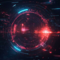 Obraz premium Abstract futuristic HUD background with digital elements