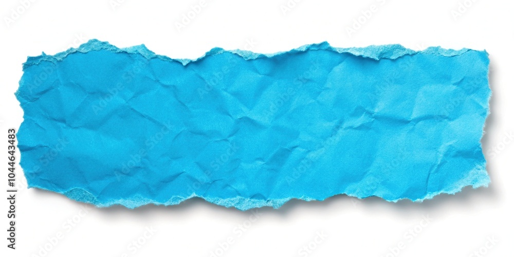 Poster symmetrical clear background azure torn paper isolation